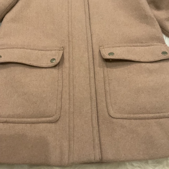 J Crew Factory Coat Faux Fur Hood Size 4 - Picture 5 of 14